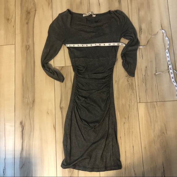 Michael Stars Dresses Ruched Cowl Neck size 0 Gray - Picture 5 of 9
